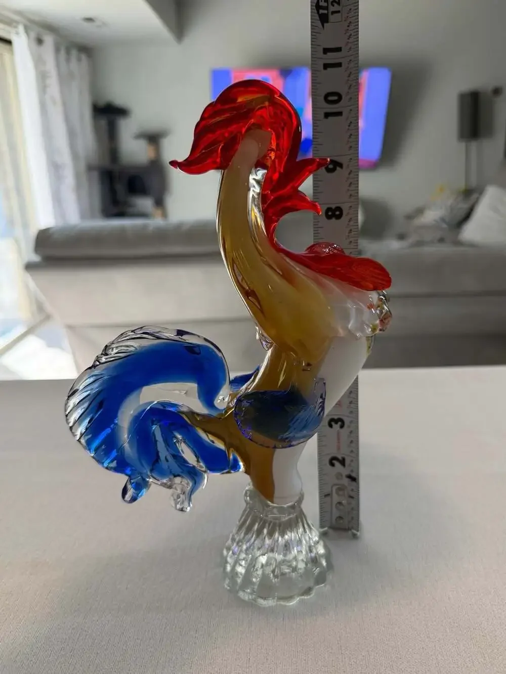 Vintage Murano Art Glass Rooster Sculpture *Read Description